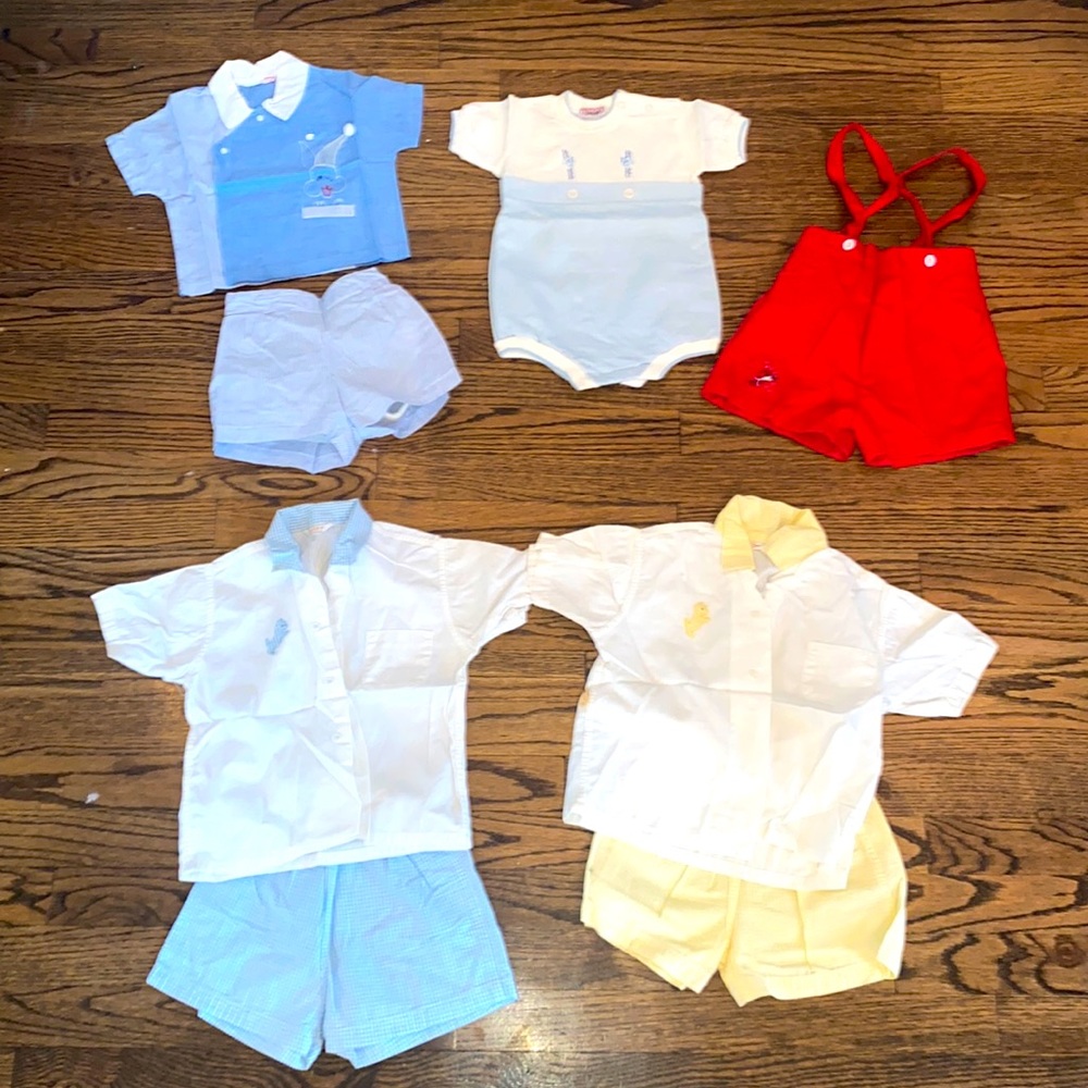Vintage Boy Bundle -Health-Tex-  looks brand new 8 pieces- Baby clothes Easter